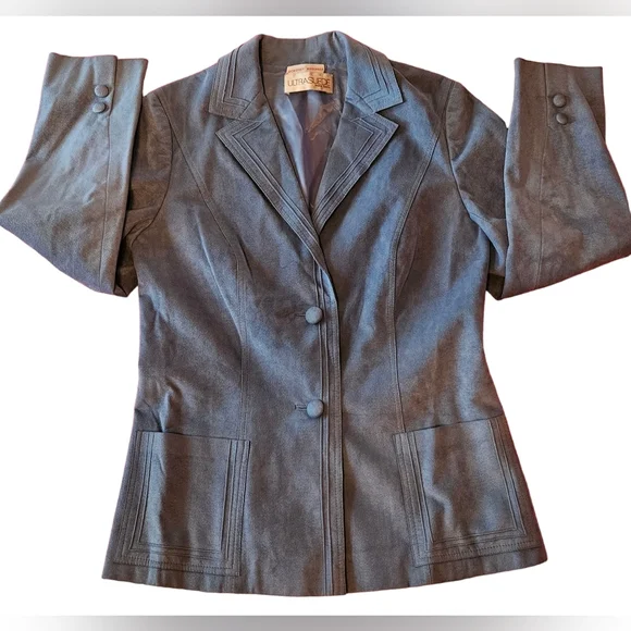 Vintage 70s Ultra Suede Skirt Suit - Picture 3 of 13